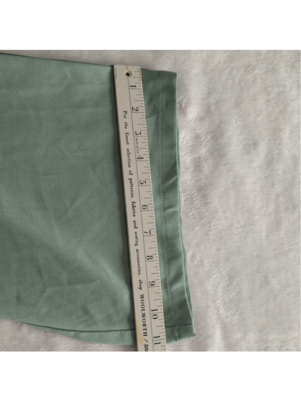 ModCloth Mint Green White Contrast Piping Retro Stretch Wide Leg Trousers - 2 - Picture 11 of 12